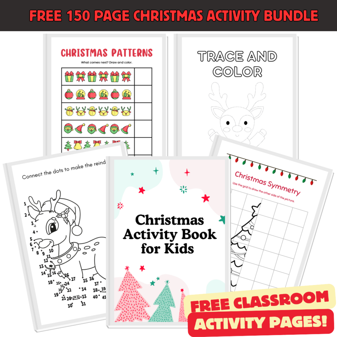 Free 150 Page Christmas Activity Page Bundle Free 150 Page Christmas Activity Page Bundle
